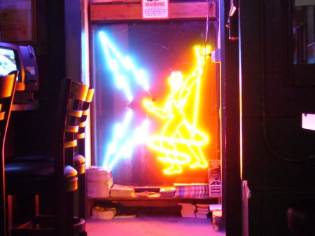 Neon Sign at the Karaoke Bar